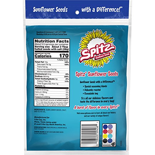 Spitz Sunflower Seeds, Salted, Original, 9 Count