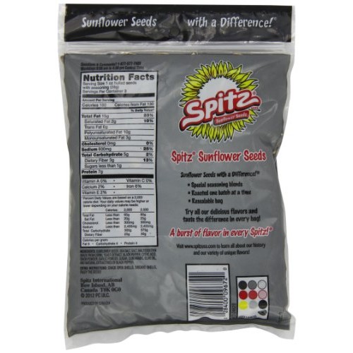 Spitz Cracked Pepper Flavored Sunflower Seeds, 6 Oz Bag Pack Of