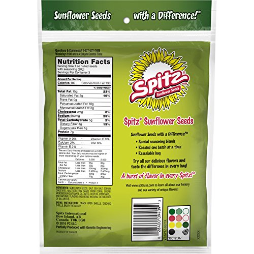 Spitz Dill Pickle Flavored Sunflower Seeds, 6 Oz Bag Pack Of 12