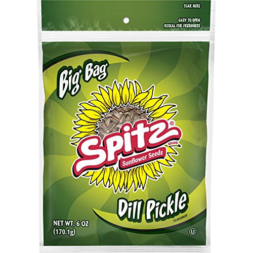 Spitz Dill Pickle Flavored Sunflower Seeds, 6 Oz Bag Pack Of 12