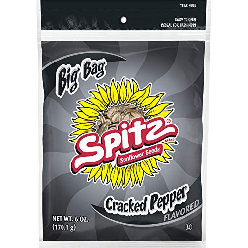 Spitz Sunflower Seeds, Cracked Pepper, 6 Oz Pack of 9