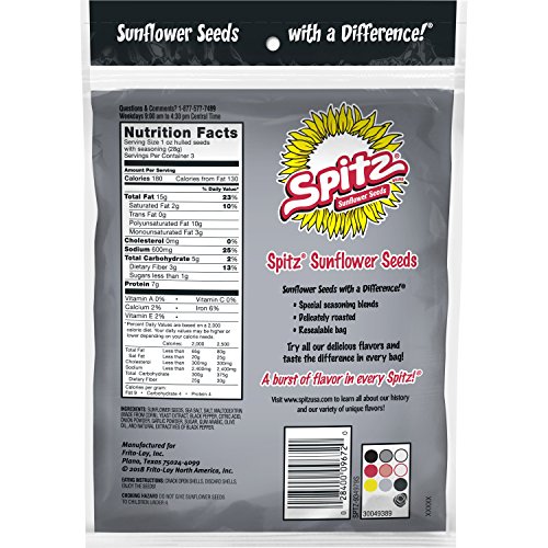 Spitz Cracked Pepper Sunflower Seeds, 6 Oz