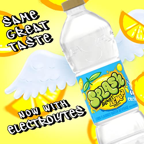 Splash Blast, Flavored Water Beverage, Lemon Flavor, 16.9 Fl Oz ...