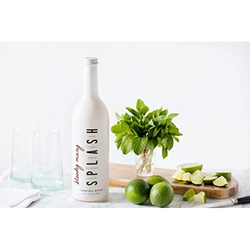 Splash Bloody Mary Premium Cocktail Mixer| 25.4 Fl Oz Total | Lo