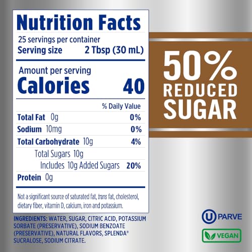 Splenda Coffee Syrup, English Toffee, Reduced Sugar, Flavored Li...