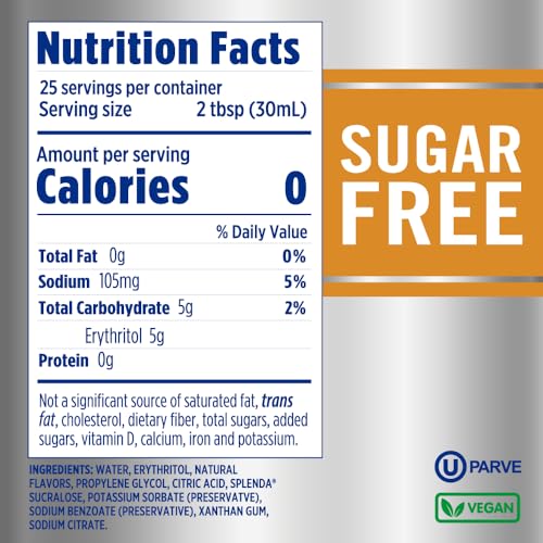 Splenda Coffee Syrup, Salted Caramel, Sugar Free, Flavored Liqui...