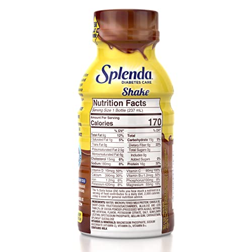 SPLENDA Diabetes Care Shakes - Meal Replacement Shake, Milk Choc...