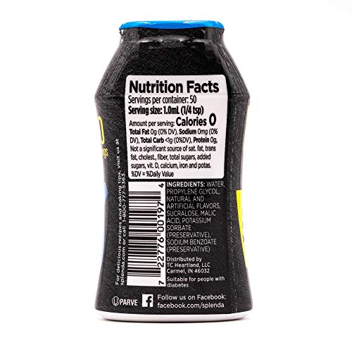 Splenda Liquid French Vanilla Zero Calorie Sweetener Drops - 1.6