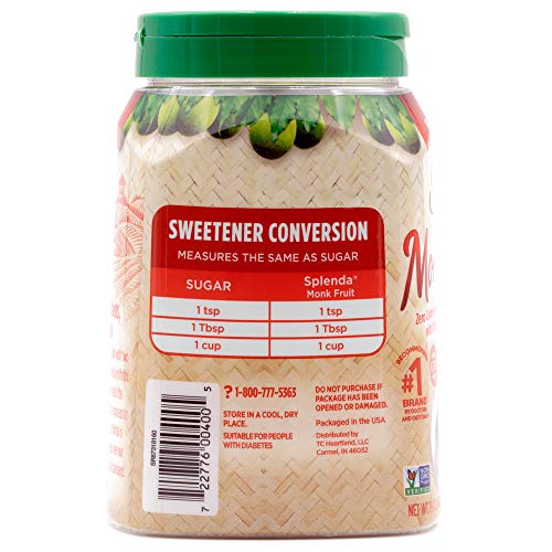 Splenda Naturals Monk Fruit Zero Calorie All Natural Granulated