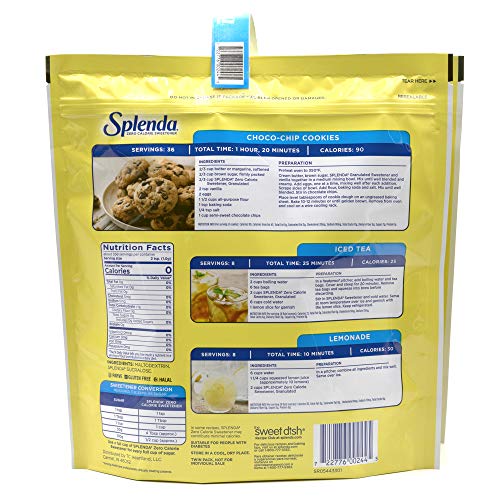 Splenda No Calorie Sweetener, Granulated Sugar Substitute, Resea