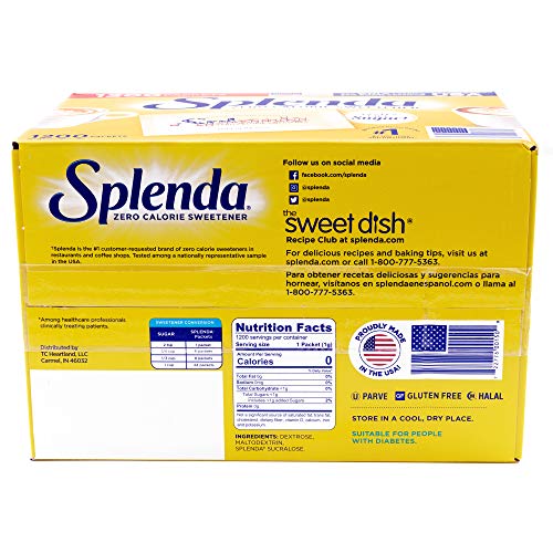 Splenda No Calorie Sweetener, Single-Serve Packets 1200 Count