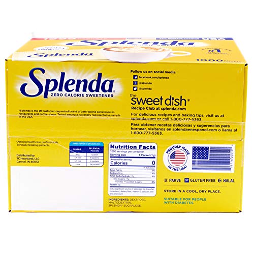 Splenda No Calorie Sweetener Value Pack, 1000 Individual Packets