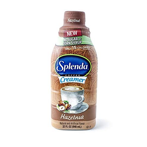 Splenda Sugar Free, Low Calorie Hazelnut Coffee Creamer. Single