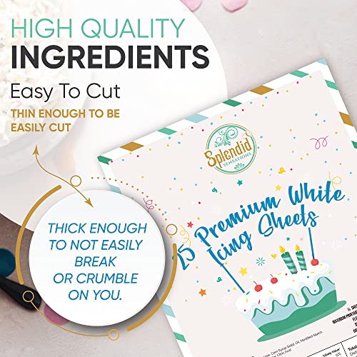 Splendid Sensations - 25 Count Edible Paper, Sugar Paper, Wafer ...