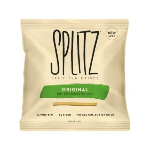 Splitz Original Crunchy Split Pea Crisp Snacks 1.5Oz 16 Pack N