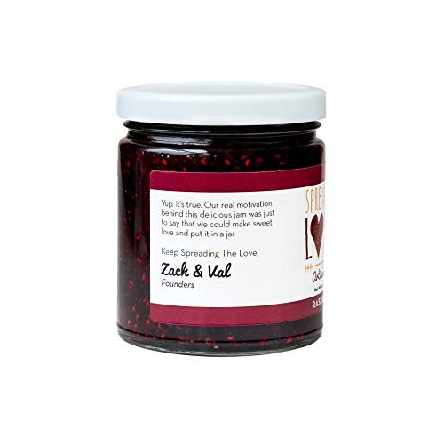 Spread The Love Artisan Jam, Raspberry All Natural, Vegan, Glut