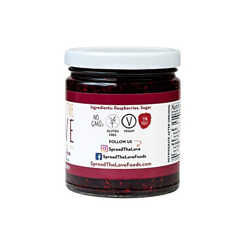 Spread The Love Artisan Jam, Raspberry All Natural, Vegan, Glut