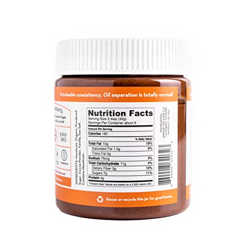 Spread The Love CHOCOLATE HAZELNUT Dessert Butter, 10 oz Vegan,...