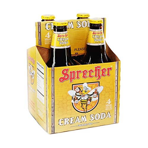 Sprecher Cream Soda, Fire-Brewed Craft Soda, Glass Bottle, 16Oz,