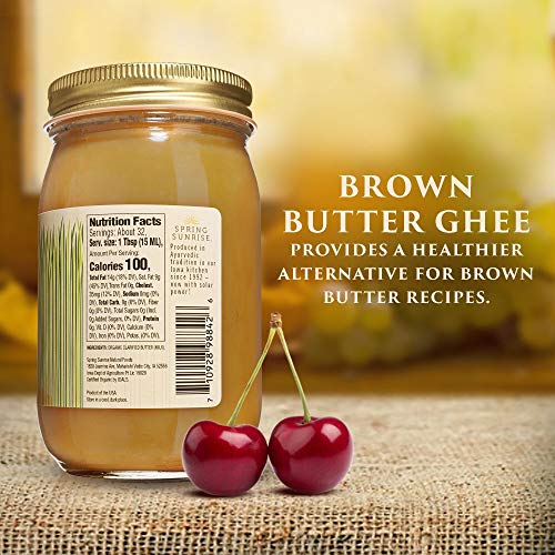 Spring Sunrise Brown Butter Ghee - 16 Fl Oz - Grass Fed Butter -