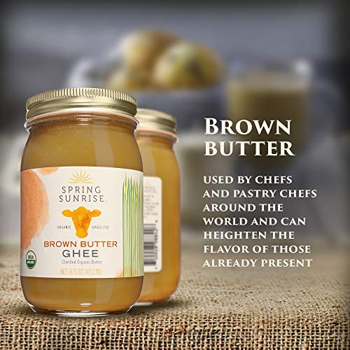 Spring Sunrise Brown Butter Ghee - 16 Fl Oz - Grass Fed Butter -