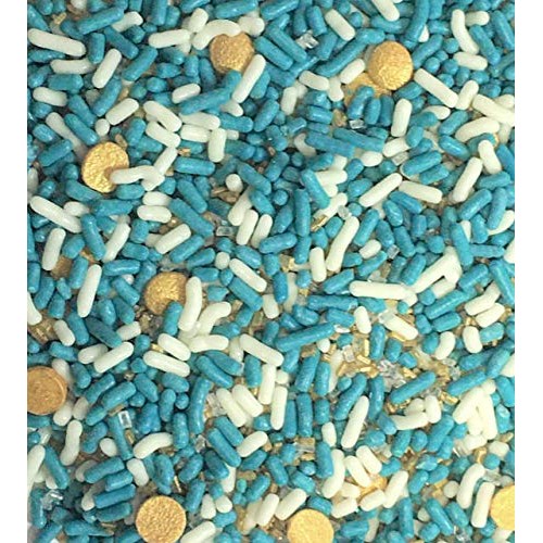 Teal Gold &Amp; White Edible Glitter Sprinkles &Amp; Confetti Cake Cooki
