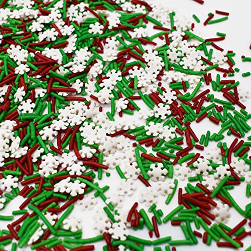 Jimmies and Snowflakes - 1 LB Resealable Stand Up Candy Bag - Co...