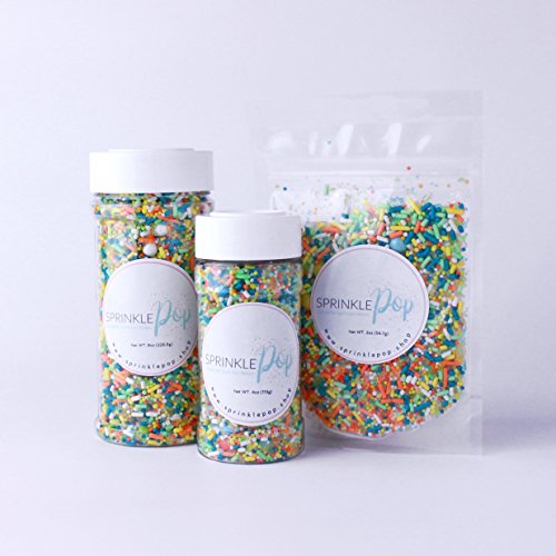 Green Tea Sprinkles Mix | Pastel | Yellow| Orange And Teal | Min