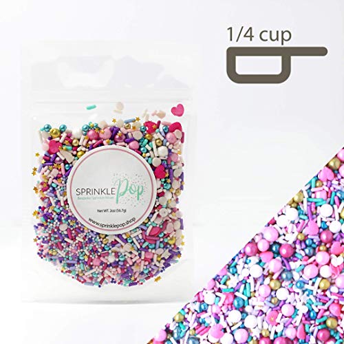 Hey Sugar! Sprinkles Mix | Pastel | Aqua | Pink And Purple |Whit
