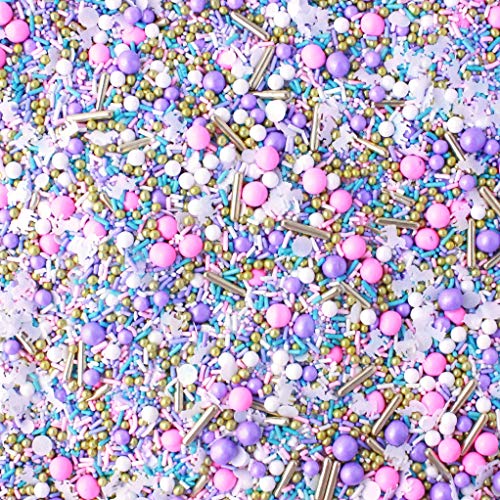 Unicorn Sprinkles Mix | Pastel | Pink Purple And Blue | Silver |