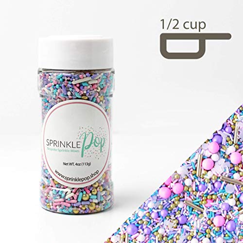Unicorn Sprinkles Mix | Pastel | Pink Purple And Blue | Silver |