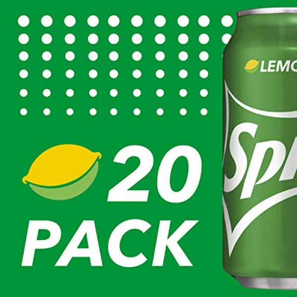 Sprite Lemon Lime Soda Soft Drinks, 12 fl oz pack of 20