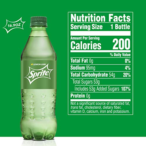 Sprite Lemon Lime Soda Soft Drinks, 16.9 Fl Oz Pack Of 6
