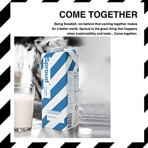 Sproud Vegan Pea Protein Milk - Unsweetened - 1 Liter Pack Of 6