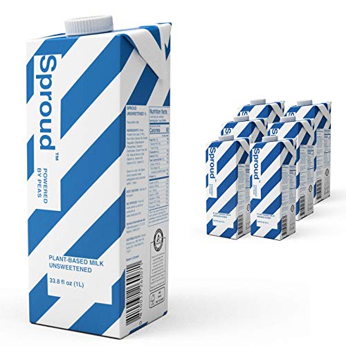 Sproud Vegan Pea Protein Milk - Unsweetened - 1 Liter Pack Of 6