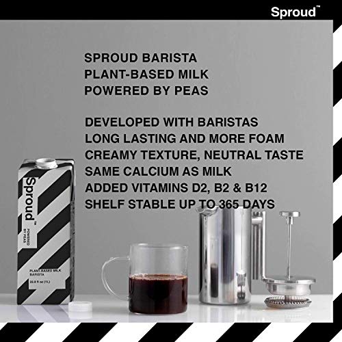 Sproud Vegan Pea Protein Milk - Barista - 1 Liter Pack Of 6 -