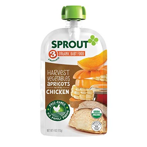 Sprout Organic Baby Food Pouches Stage 3, Harvest Vegetables Apr