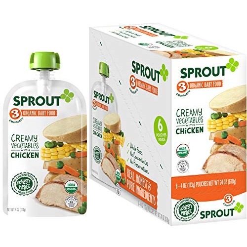 Sprout Organic Baby Food Pouches Stage 3, Creamy Vegetables W/ C