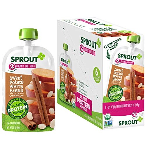 Sprout Organic Stage 2 Baby Food Pouches With Plant Powered Prot