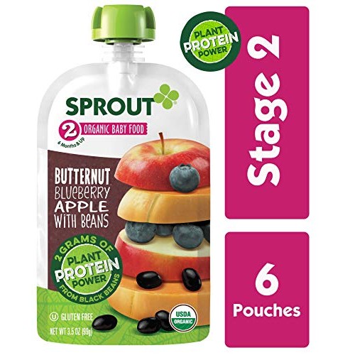 Sprout Organic Baby Food Pouches, Stage 2 Sprout Baby Food, Butt