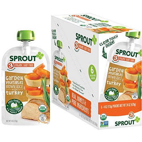 Sprout Organic Baby Food Pouches Stage 3, Garden Vegetables Brow