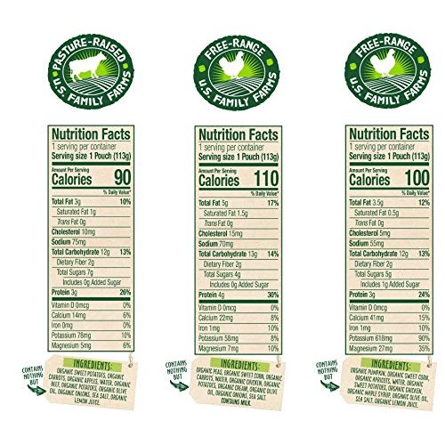 Sprout Organic Baby Food Pouches Stage 3 Meat Variety Pack, Pac