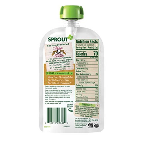 Sprout Organic Baby Food Pouches Stage 3, Organically Sourced Me