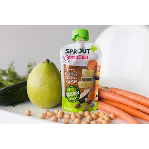 Sprout Organic Baby Food, Stage 2 Pouches, Carrot &Amp; Chickpea Pla