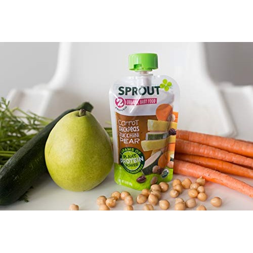 Sprout Organic Baby Food, Stage 2 Pouches, Carrot &Amp; Chickpea Pla