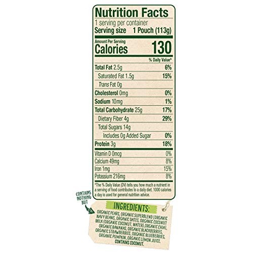 Sprout Organic Stage 4 Toddler Food Power Pak Pouches, Pear W/ S