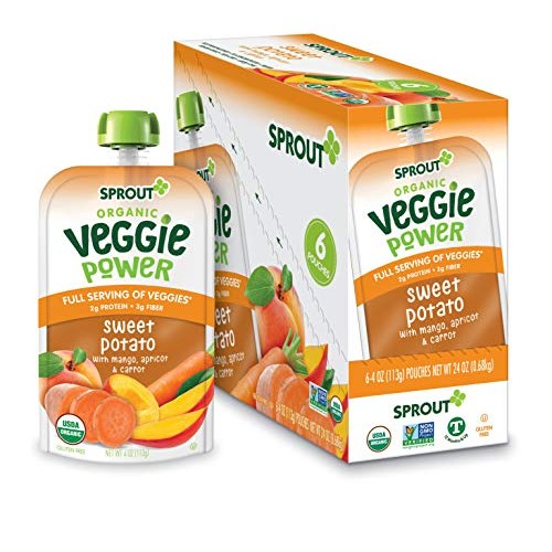 Sprout Organic Baby Food, Stage 4 Toddler Pouches, Sweet Potato