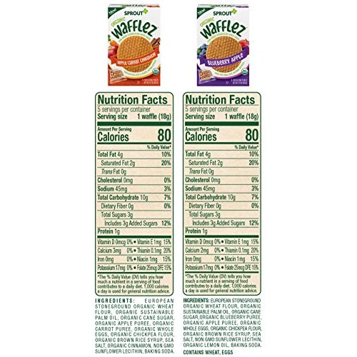 Sprout Organic Baby Food, Stage 4 Toddler Snacks, Blueberry Appl