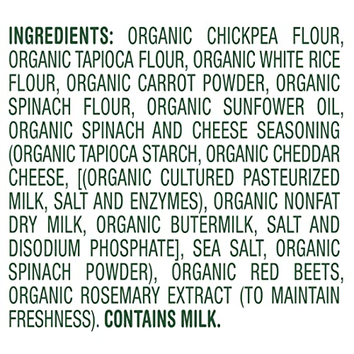 Sprout Organic Crinklez Toddler Snacks, Cheesy Spinach, 1.48 Oun