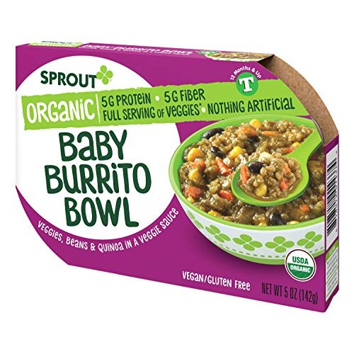 Sprout Organic Baby Food, Toddler Meals, Veggie Burrito Bowl Wit